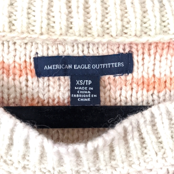 American Eagle - beige sweater with bright colors - size XS - Picture 2 of 4